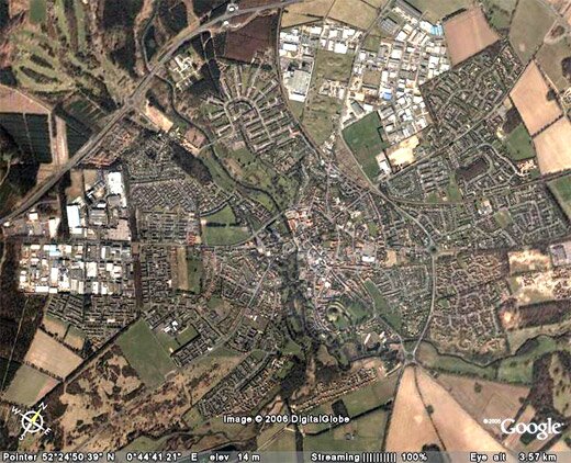 Google Earth View of Thetford
