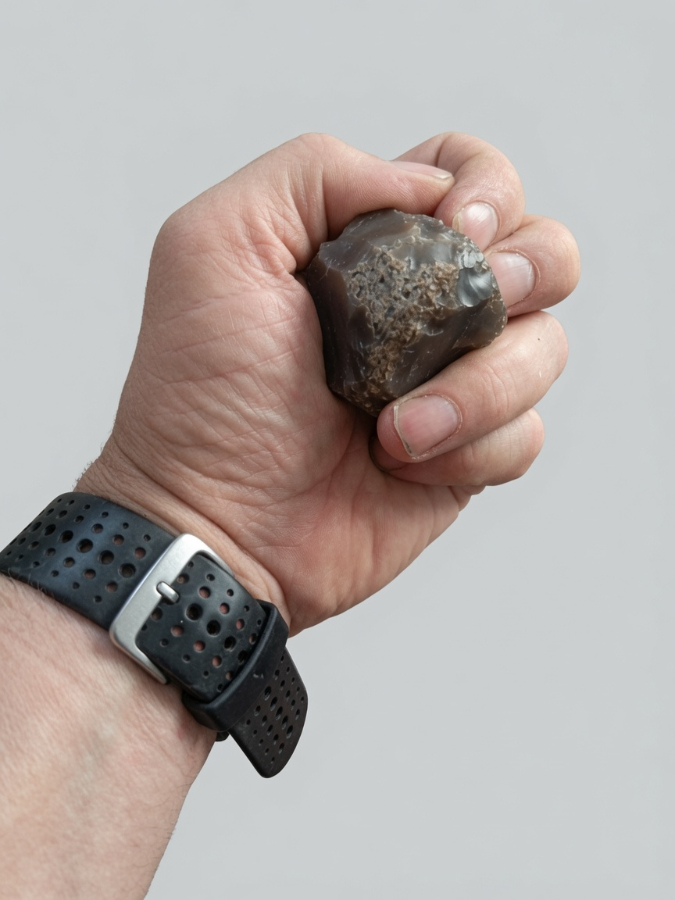 Flint hammerstone from Santon Road, Lynford