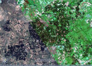 Thetford Forest seen from Google Earth
