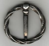 Medieval silver brooch