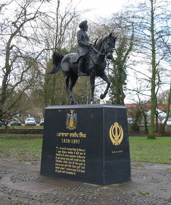 The equestrian statue of Maharajah Duleep Singh at Thetford, England